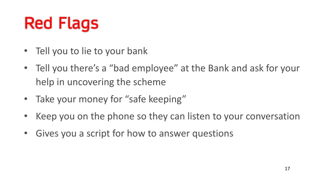 red flags