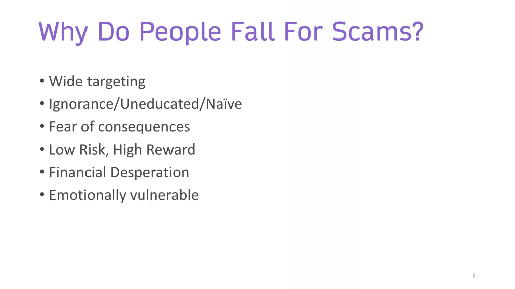 why do people fall for scams
