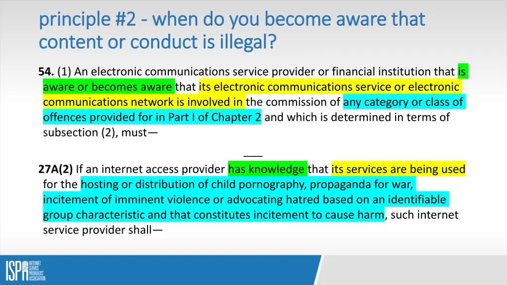 principle 2 principle 2 when do you become aware