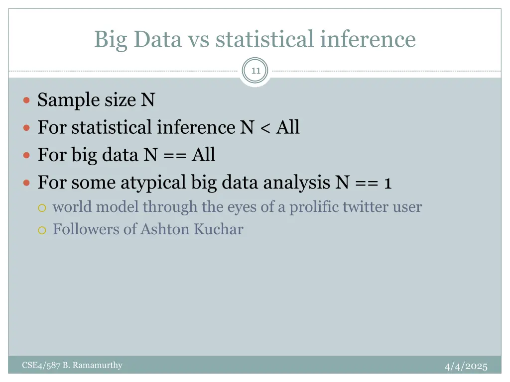 big data vs statistical inference
