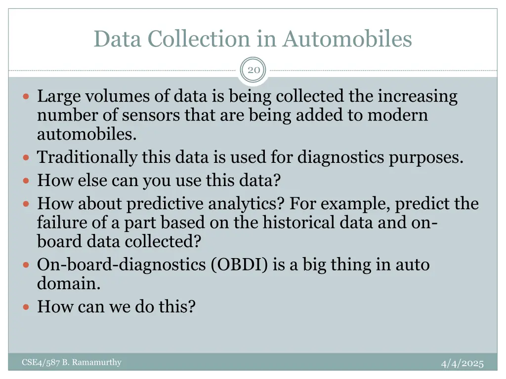 data collection in automobiles