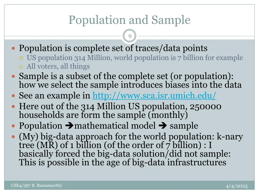 population and sample