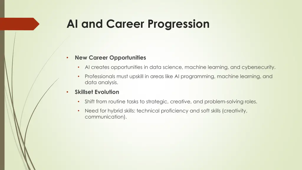 ai and career progression