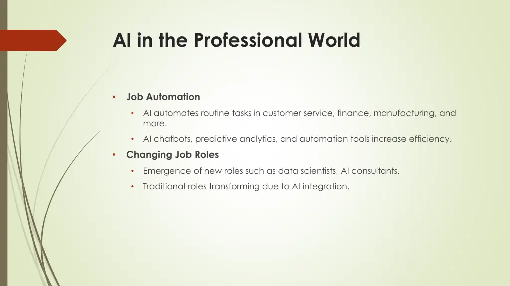 ai in the professional world