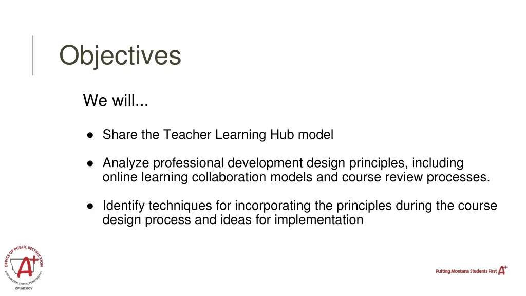 objectives