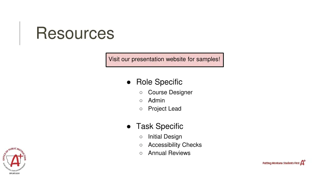 resources
