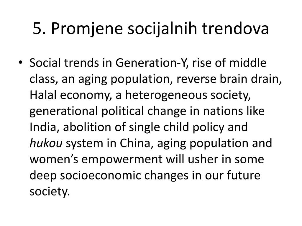 5 promjene socijalnih trendova