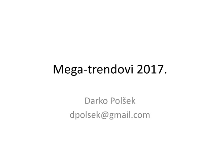 mega trendovi 2017