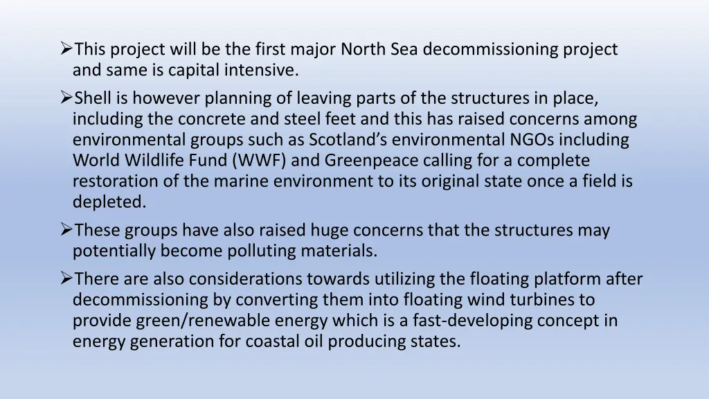 this project will be the first major north