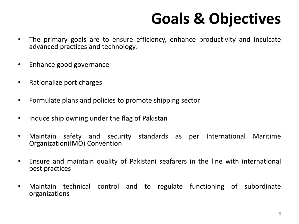 goals objectives