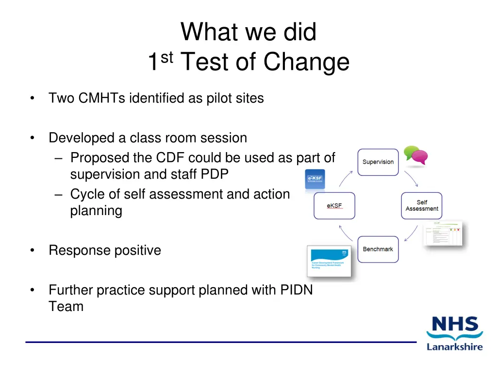 what we did 1 st test of change