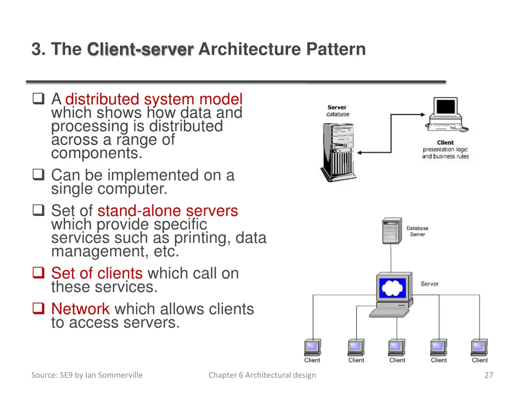 3 the client server architecture pattern