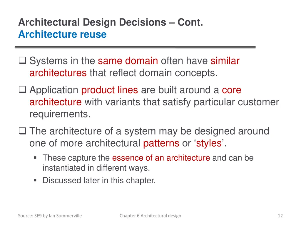 architectural design decisions cont architecture