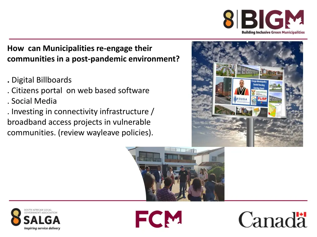 how can municipalities re engage their