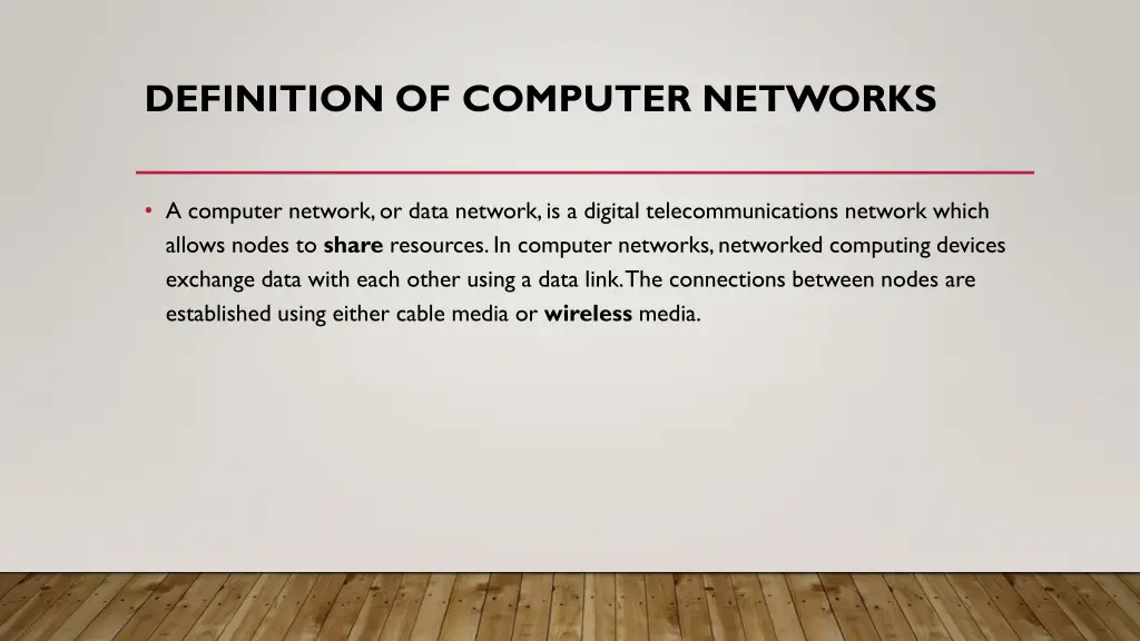 definition of computer networks