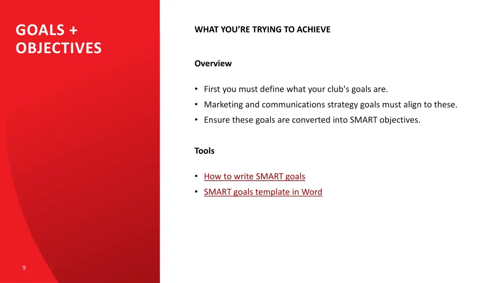 goals objectives