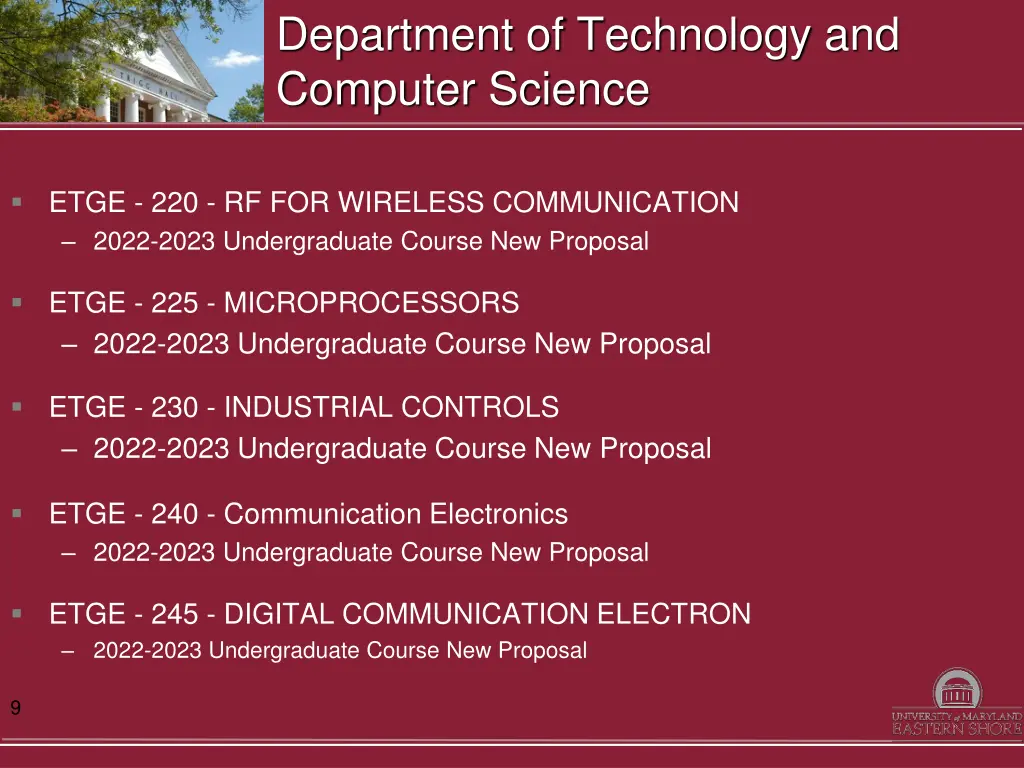 department of technology and computer science