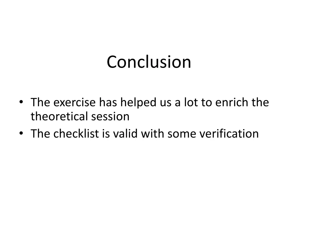 conclusion