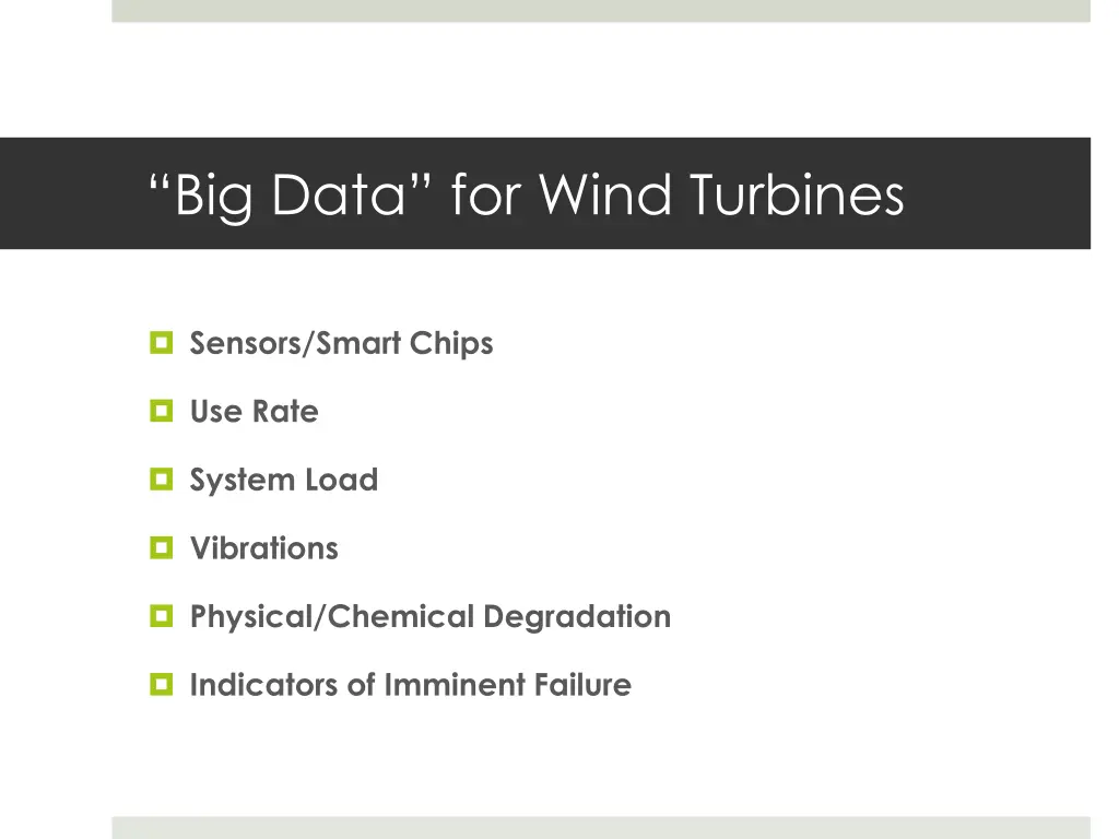 big data for wind turbines