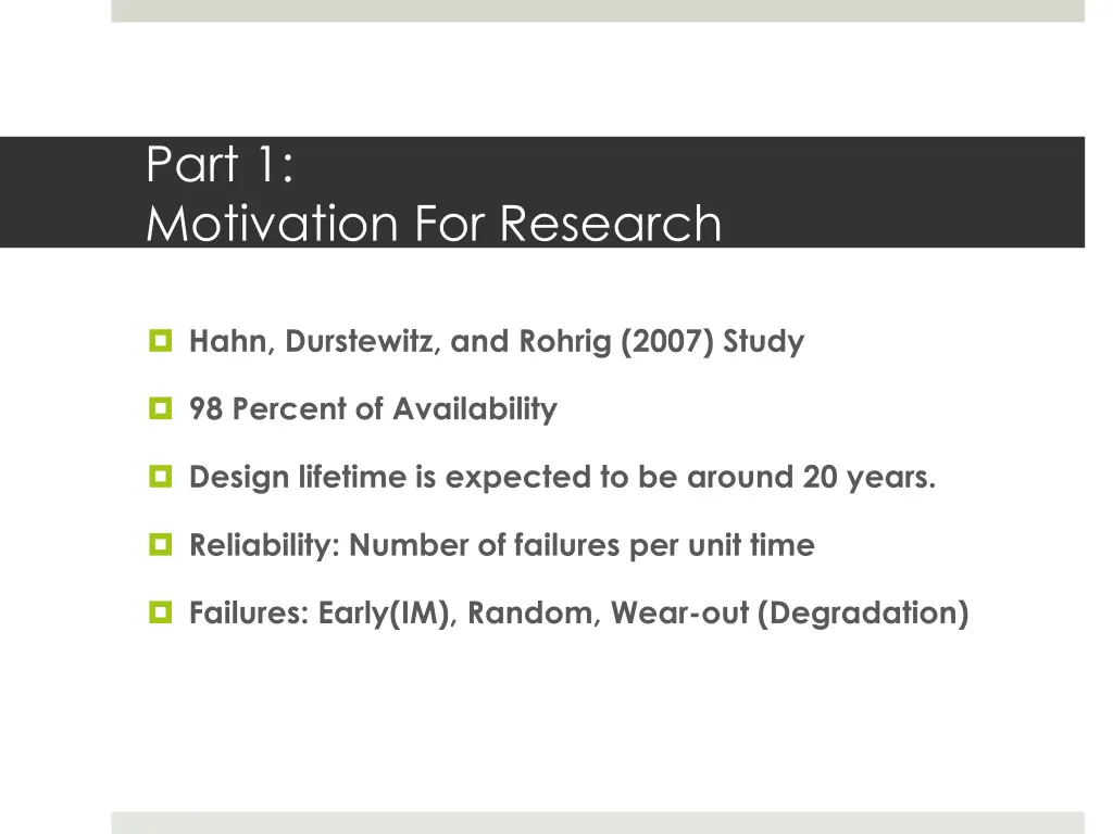 part 1 motivation for research