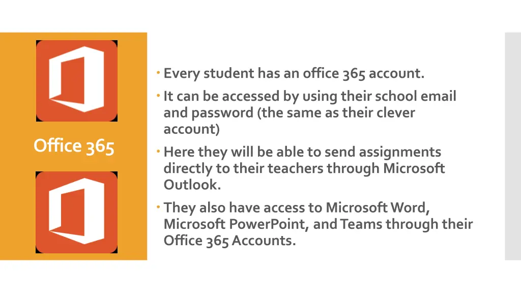 every student has an office 365 account