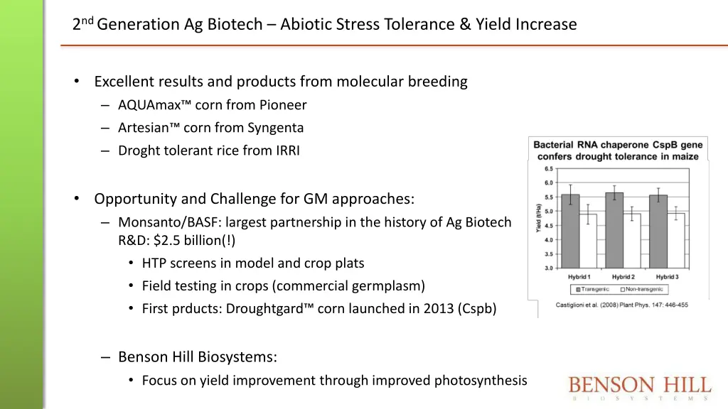 2 nd generation ag biotech abiotic stress 1