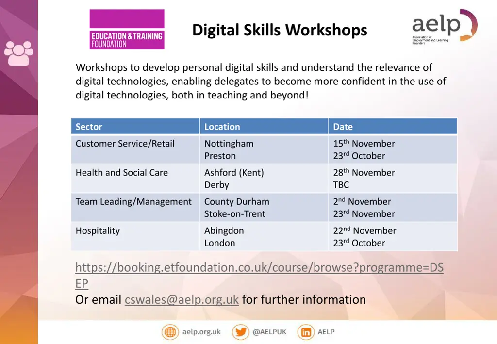 digital skills workshops