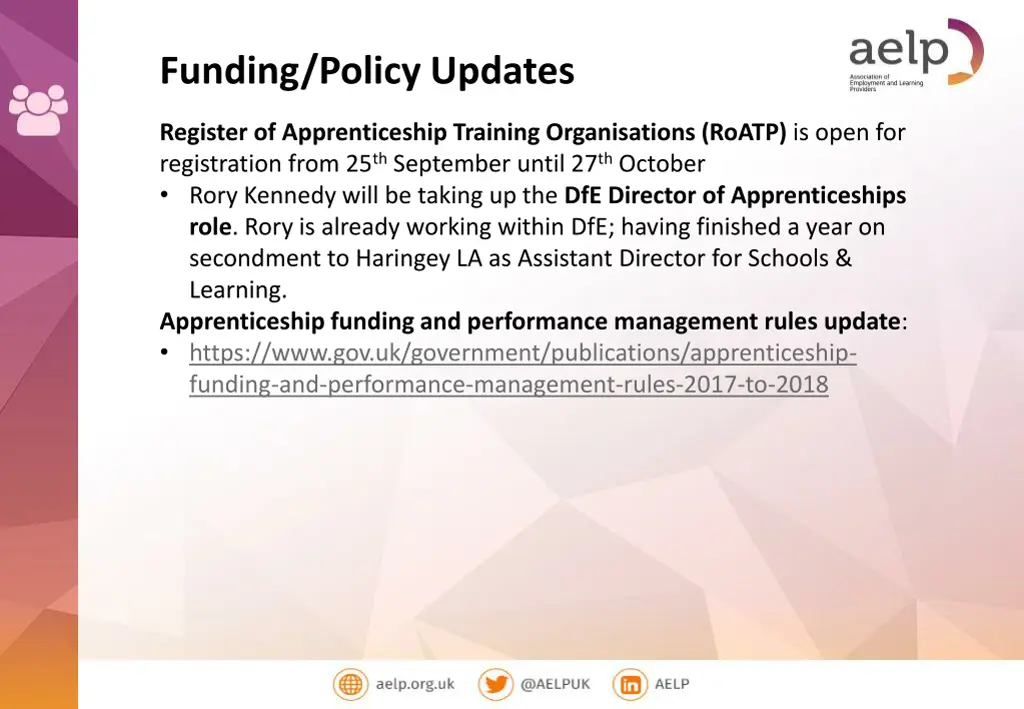 funding policy updates 1