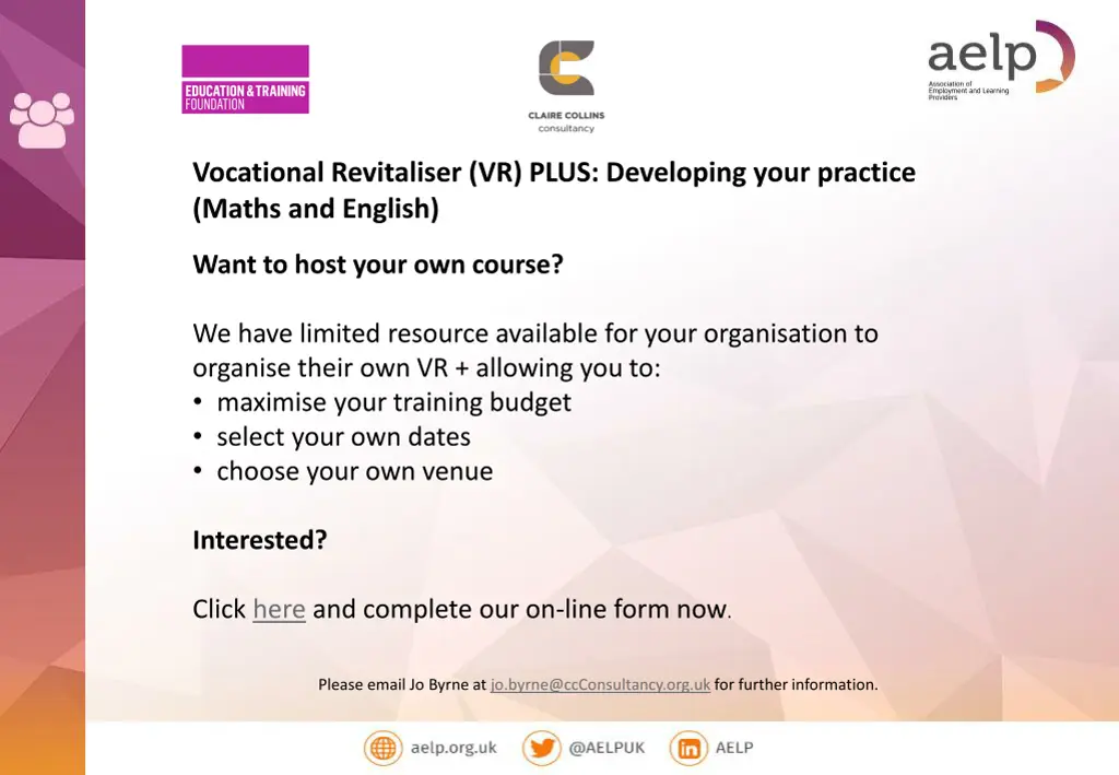 vocational revitaliser vr plus developing your 3