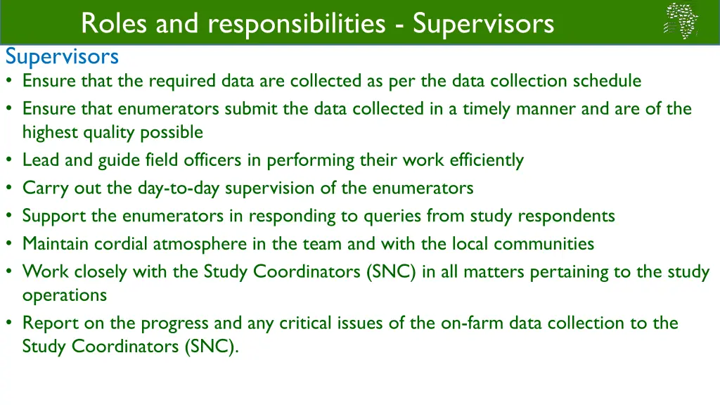 roles and responsibilities supervisors