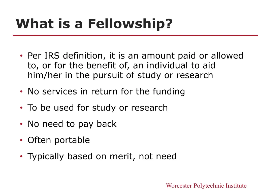 what is a fellowship