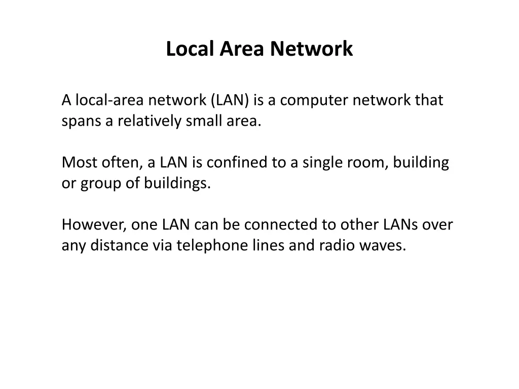 local area network