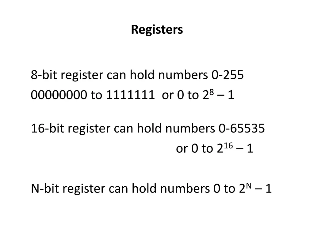 registers