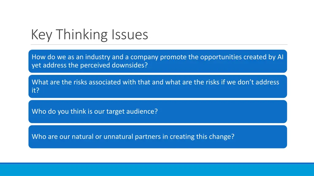 key thinking issues