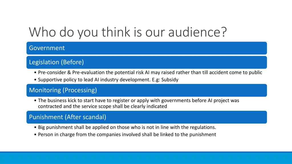 who do you think is our audience