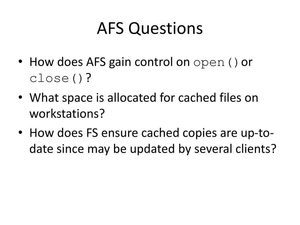 afs questions