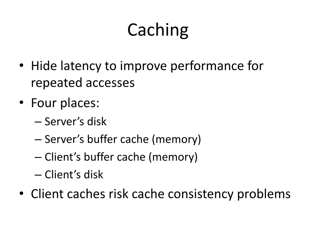 caching