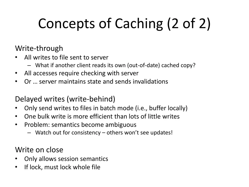 concepts of caching 2 of 2