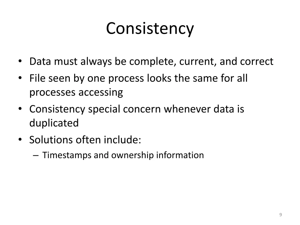consistency