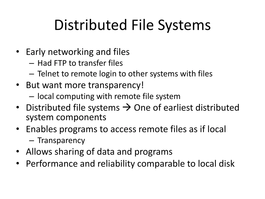 distributed file systems
