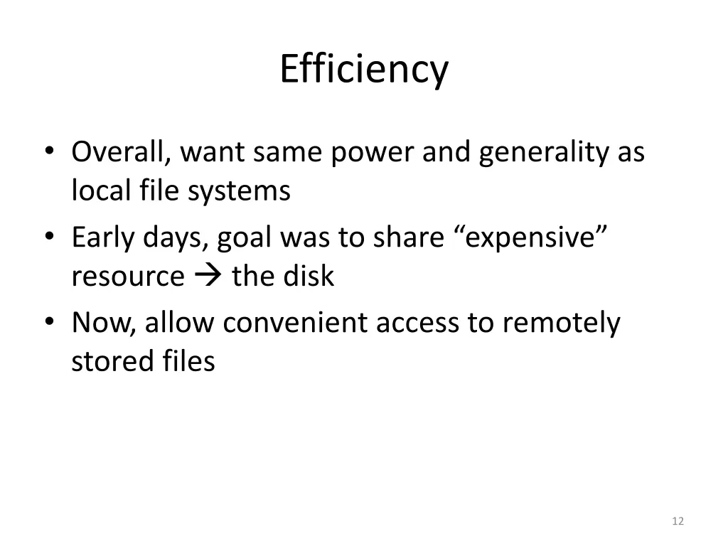 efficiency