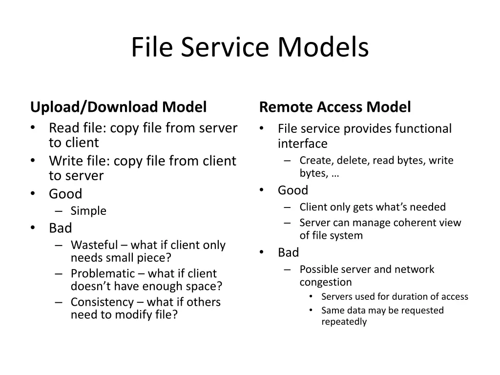 file service models