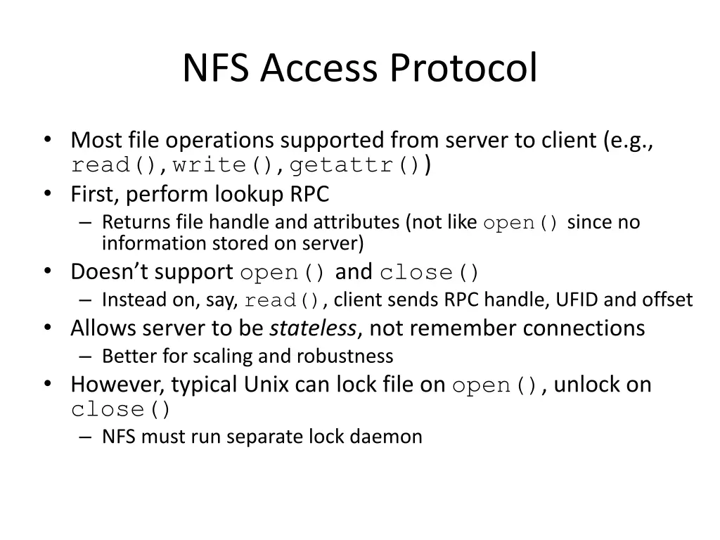 nfs access protocol