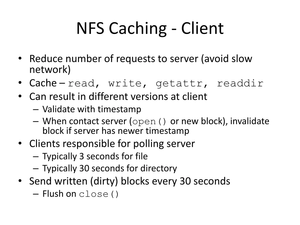nfs caching client