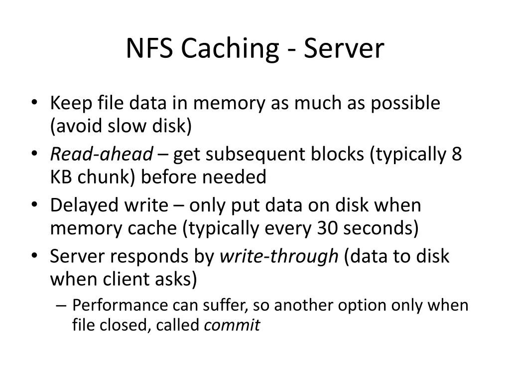 nfs caching server