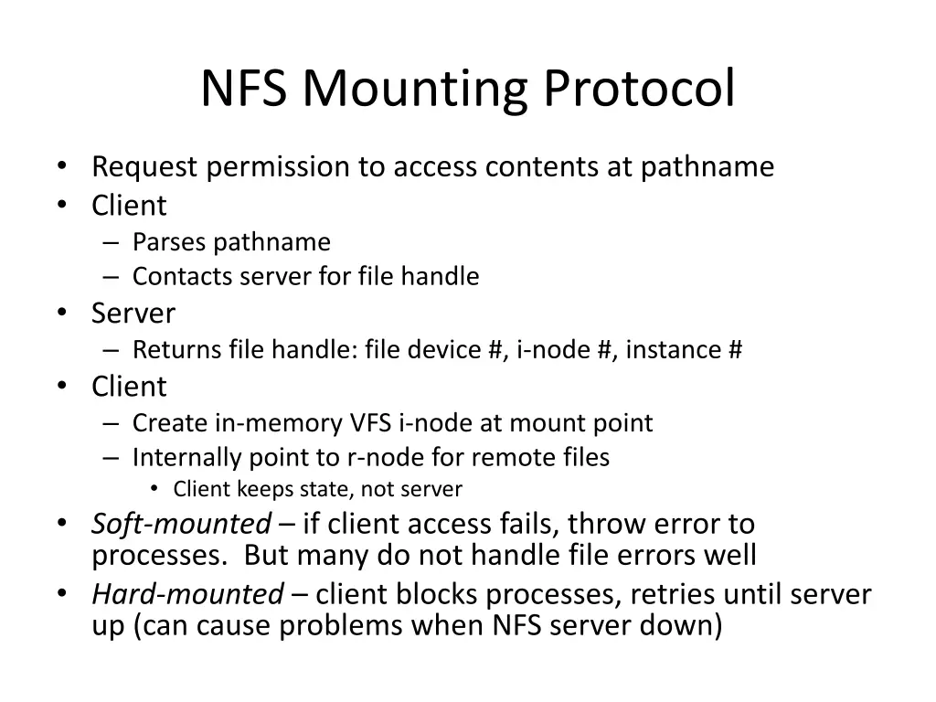 nfs mounting protocol