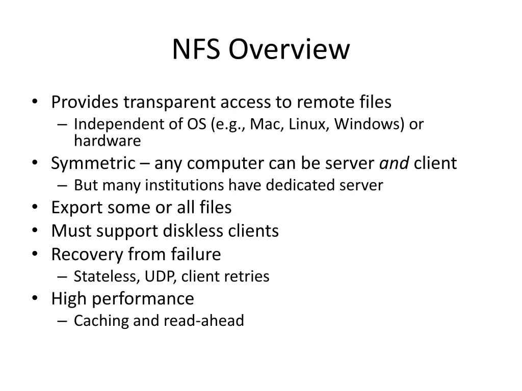 nfs overview