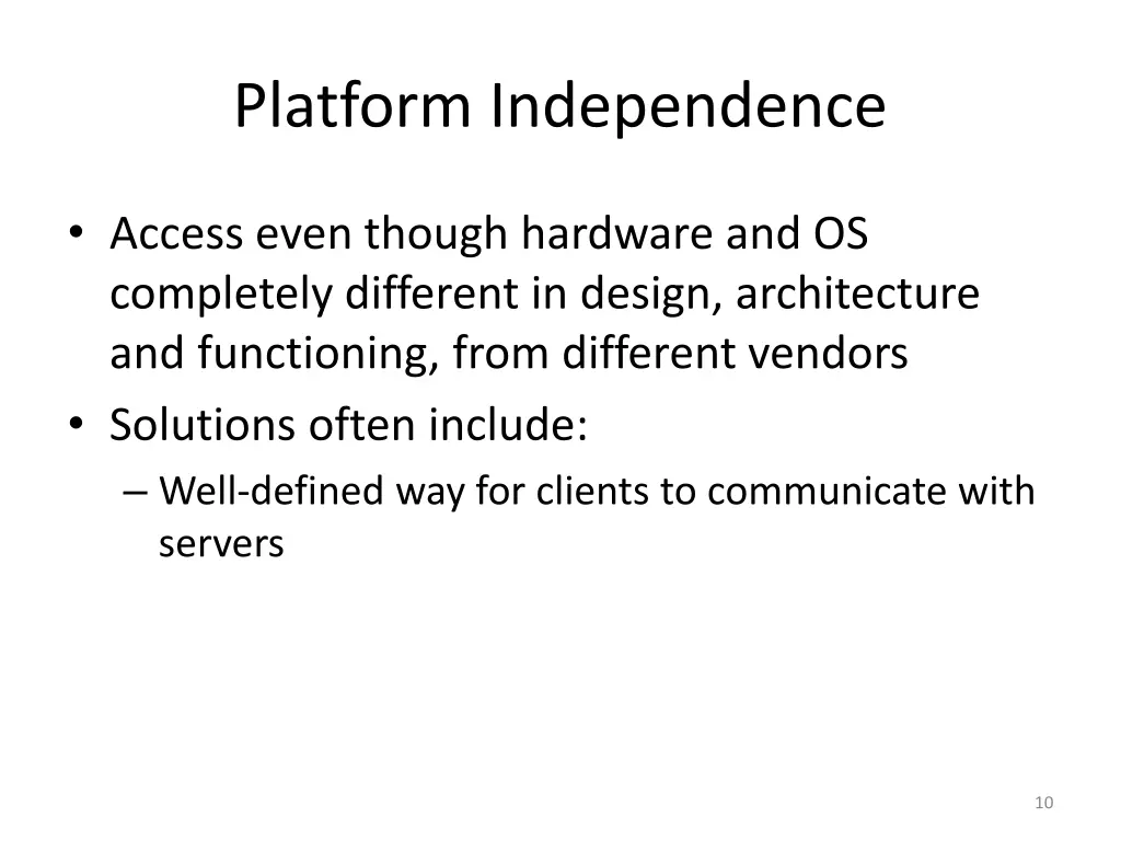 platform independence