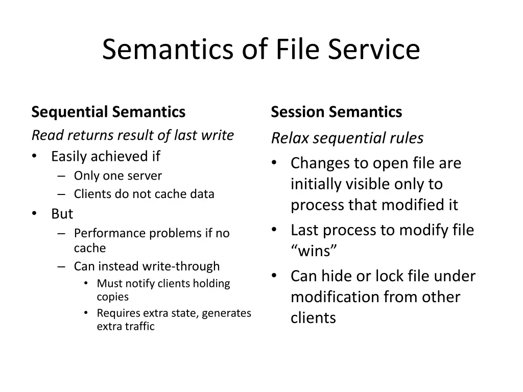 semantics of file service