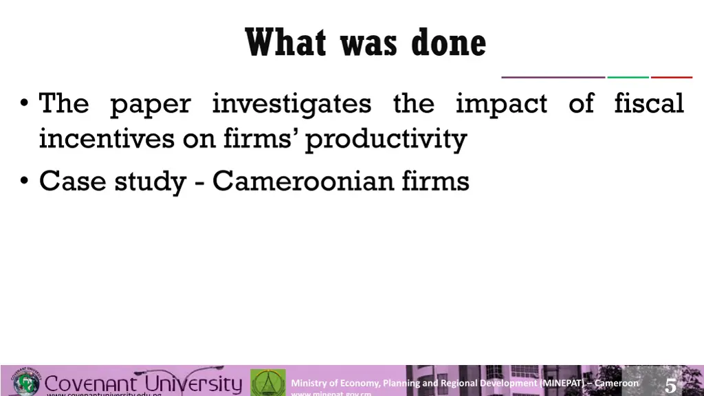 what was done